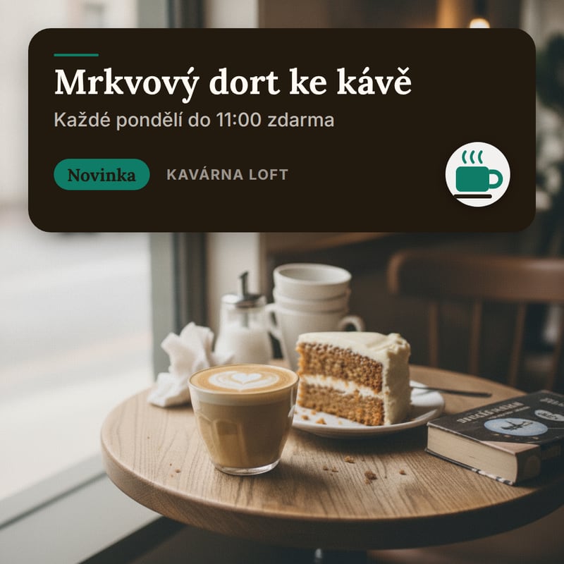Kavárna: Mrkvový dort ke kávě