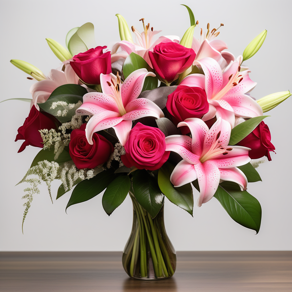 Image of Lily and rose symphony