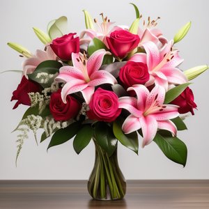 Image of Lily and rose symphony
